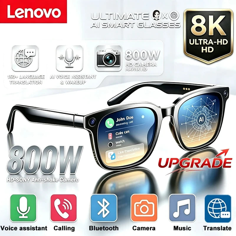 Gafas Inteligentes con IA, Cámara y Bluetooth.