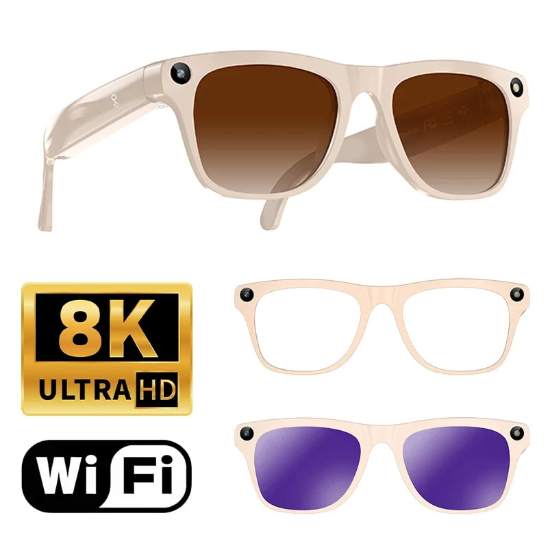 Gafas Inteligentes con IA, Cámara y Bluetooth.