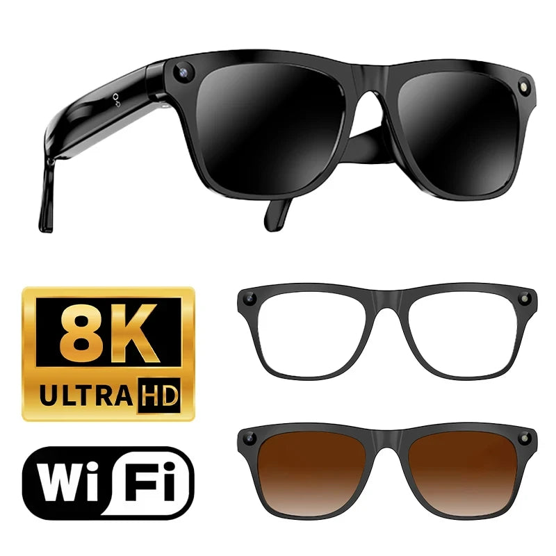 Gafas Inteligentes con IA, Cámara y Bluetooth.